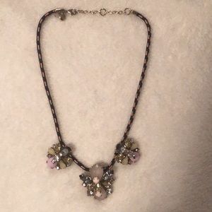J.Crew lavender pink citron vintage-look costume jewelry 16.5” to 19” necklace
